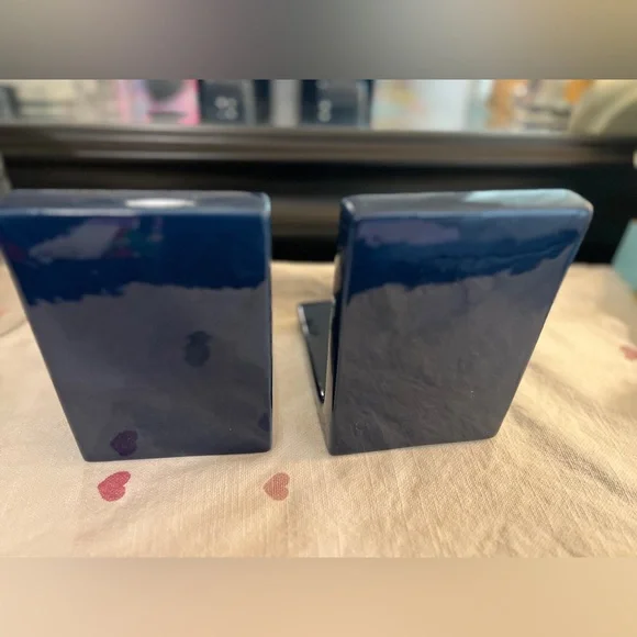 Navy Blue Whale Bookends - Picture 5 of 11